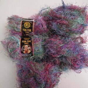 🛒 $9 - Fun Fur Eyelash Yarn Bundle Purple Blue Green Pink #301